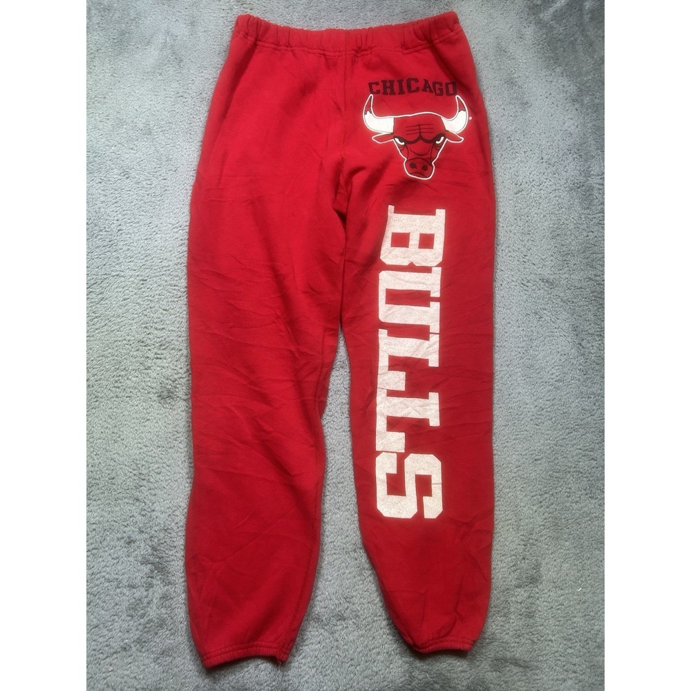 Vintage Chicago Bulls Pants Men's L Red Sweatpants‎ 90s USA NBA Basketball *HOLE
